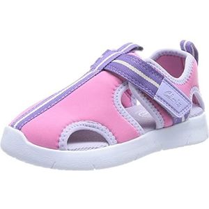 Clarks Ath Water K. Sneakers voor meisjes, Roze Synthetisch, 25 EU