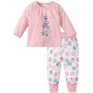 Schiesser Tweedelige pyjama voor babymeisjes, rood (roos 506), 68 cm