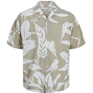 Jack & Jones Premium - Jprbladrew Print Resort Shirt - Wit - Korte Mouwen