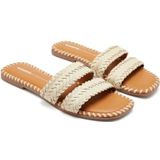 Sandalen - Gevlochten Riem - Leren - Geborduurd