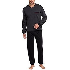 Schiesser Geselecteerde premium pyjama voor heren, lang, tweedelige pyjama, zwart (000), M (fabrikant maat: 025 kort)