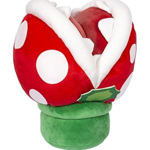 TOMY Club Mocchi Mocchi Knuffel Piranha Mega 40 cm uit het Nintendo-universum, super zacht, ideaal voor verzamelaars, meisjes en jongens vanaf 3 jaar. T12414