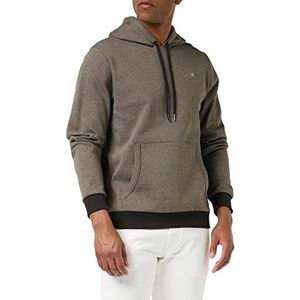 Hackett London Heren Jacquard Hoody Hooded Sweatshirt, Chrc/Grijs, XL