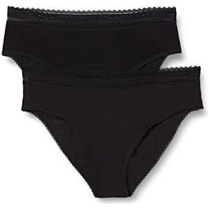 Athena Lingerie - Menstruatieslip voor dames - 8A83 - zwart (2 stuks), Zwart, 48-50