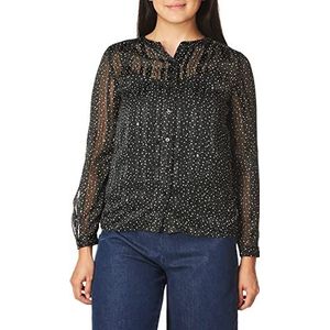 Tommy Hilfiger Dames Chiffon C-nk Blouse Ls Blouse, Th Polka Dot/Black White, 34