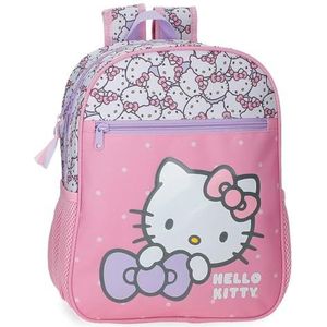 Hello Kitty My Favourite Bow rugzak, polyester, 27 x 33 x 11 cm, 9,8 l, roze, Roze, Rugzak