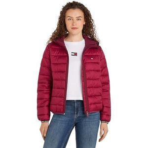 Tommy Jeans Gewatteerde jas met capuchon voor dames, Paars (Vallei druif), 6XL Plus