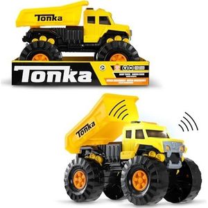 Tonka Mega Machines Kiepwagen - robuust bouwvoertuig speelset, interactief speelgoed voor jongens en meisjes, ideaal voor kinderen vanaf 3 jaar, perfect voor creatief speelplezier