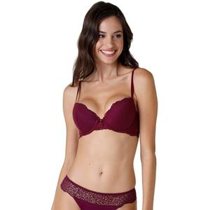 Lovable Push-up beha met beugel Exquise Lace Dames, bordeaux., 32 / B