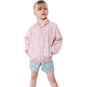 Petit Bateau meisjes windbreaker, roze/wit, 6 Jaar