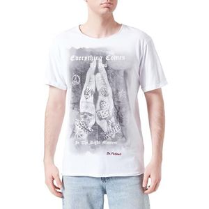 KEYLARGO Heren T-shirts MT Game Rhapsody Round, wit (1000), S