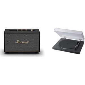 Sony PSLX310BT.CEL Bluetooth Platenspeler (Phono-Voorversterker, Auto-Play Functie, Aluminium Platenspeler), Zwart, 47.5 x 41.5 x 17 cm & Marshall Acton III Bluetooth-luidspreker - Zwart