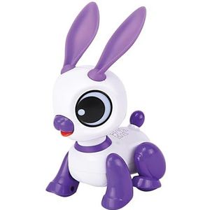 Lexibook Power Rabbit Mini - Mijn Kleine Konijn Robot - Konijn Robot met Geluiden, Muziek, Lichteffecten, Stemherhaling en Geluidsreactie, Speelgoed voor Jongens en Meisjes - ROB02RAB
