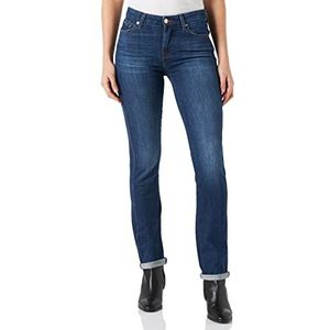 7 For All Mankind Dames Kimmie Straight Slim Illusion Jeans, Donkerblauw, Regular, Donkerblauw, 48