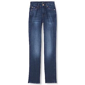 7 For All Mankind Kimmie Straight Slim Illusion Jeans voor dames, Donkerblauw, 48