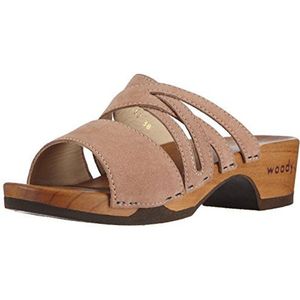 Woody Eva damesslippers, Beige champagne, 41 EU