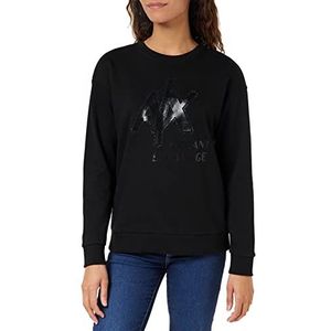 Armani Exchange Dames Sustainable, Studded Logo Comfy Fit Sweatshirt, Zwart, Extra Small, zwart, XS