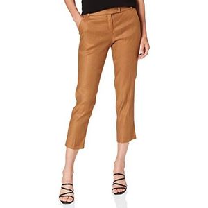 BRAX Dames Style Maron linnen broek broek, Brown Sugar, 27W x 32L