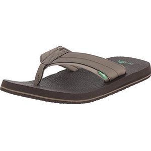 Sanuk Heren Beer Cozy 2 Teenslipper, Medium, Brindle, 43.5 EU