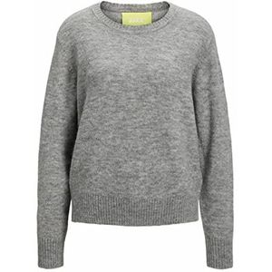 JACK & JONES Dames Jjxx Jxsilje Ls Upgrade Crew Neck Knit Noos Pullover, gemengd grijs, S