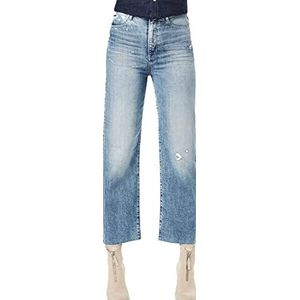 G-STAR RAW Dames Tedie Ultra High Waist Straight Ripped enkeljeans, Sun Faded Ice Fog Destroyed B767-c275, 27W x 32L