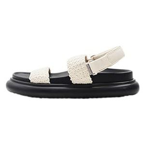 Desigual Dames Shoes_Boat_Macramé sandaal, zwart, 37 EU, zwart, 37 EU