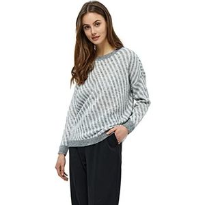 Minus Stormy gebreide trui voor dames, grijs gestreept, XS