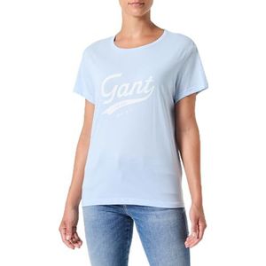 GANT Reg Script Graphic T-shirt voor dames, Toy Blue, L