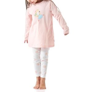 Schiesser Meisjespyjama set lange pyjama 100% biologisch katoen maat 140 pyjamaset, rosé_181037, 92, Rosé_181037, 92 cm