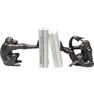Kare Design boekensteun Monkey, boekensteun als aapmotief, grappig accessoire (2/set) (H/B/D) 17 20 10