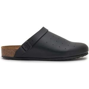 Scholl Cork Pro Clog, schoenen voor medische professionals, uniseks, volwassenen, 35 EU, Zwart, 35 EU