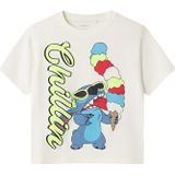 NAME IT - NMMMALIX STITCH NREG SS TOP WDI - T-shirt - Wit