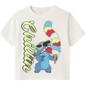 NAME IT - NMMMALIX STITCH NREG SS TOP WDI - T-shirt - Wit