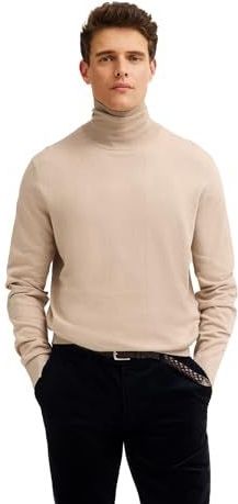 Bugatti - Pullover Rollneck - Beige - 100% Katoen