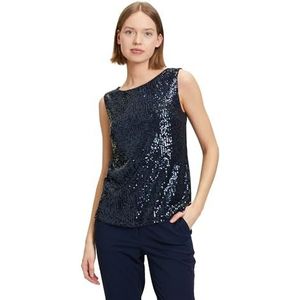 Betty & Co Damesblouse met pailletten, donkerblauw, 46