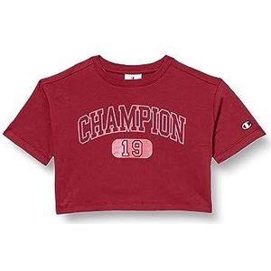 Champion Legacy American Classics G-Cropped S-s Crewneck T-shirt voor meisjes en meisjes, rood Tbr, 13-14 jaar