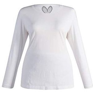 Ulla Popken Basic shirt met lange mouwen voor dames, ronde hals