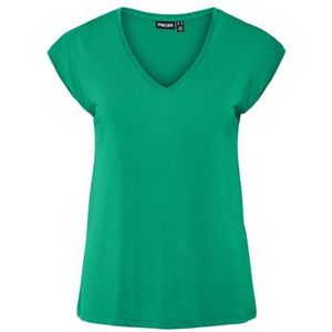 T-shirt - Effen - Jersey - V-hals - Kwartmouw - Normale Pasvorm