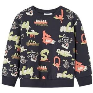 NAME IT Jongens Nmmnole Nreg Sweat Box Bru Sweatshirt, India-inkt, 98