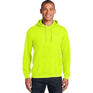 Gildan Fleece sweatshirt met capuchon voor heren, Veiligheid Groen, S