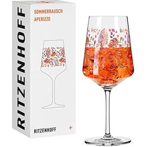 Ritzenhoff 2841016 Aperitiefglas 500 ml – Serie Sommerrausch Nr. 16 – Aperizzo-glas bladmotief oranje – Made in Germany