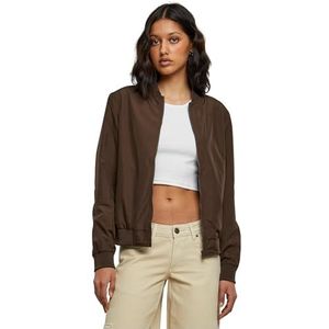 Urban Klassieks Dames bomberjack Ladies Light Bomber Jacket lichte pilotenjas voor Dames in vele kleuren maten XS - XL bruin L