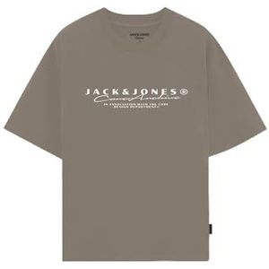 JACK & JONES Jcopoint Branding Tee Ss Crew Neck FST, Desert Taupe, L