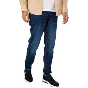 HUGO Heren 634 Tapered Jeans Stretch Denim Zwart, Blauw, 30W x 30L