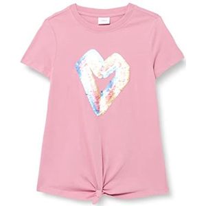 s.Oliver Junior Girl's T-shirt, korte mouwen, roze, 92/98, roze, 92/98 cm