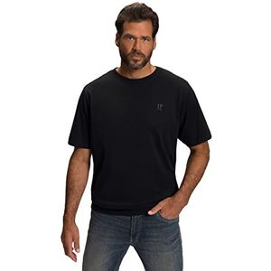 JP 1880 Heren grote maten grote maten Menswear L-8XL tot 8XL, T-shirt, Basic, bovendeel, JP1880-print, ronde hals, 712616, zwart, 6XL