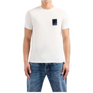 Armani Exchange Men's Limited Edition Milano Edition Regular Fit Patch Logo Tee, Off White, XS, off-white, XS