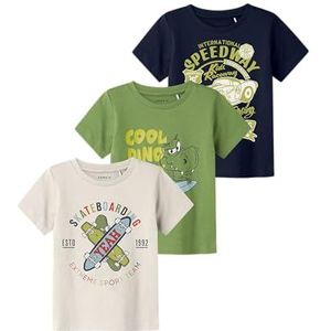 Name It - Nmmkarlton 3P Ss Top Pb - T-shirt - Coconut Milk - 3 Stuks