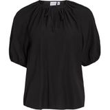 Blouse - Effen - Viscose - Halve Mouw - Losse Pasvorm