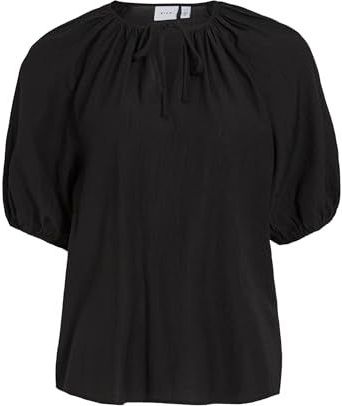 Blouse - Effen - Viscose - Halve Mouw - Losse Pasvorm